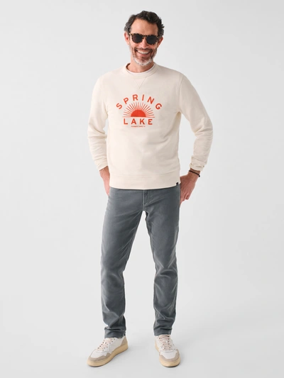 Faherty Spring Lake Long-sleeve Terry Crewneck In Solar White