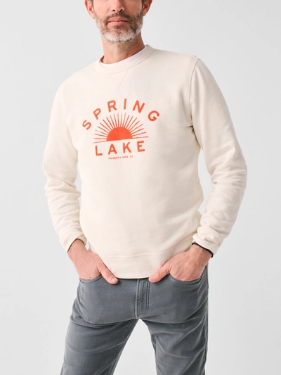 Faherty Spring Lake Long-sleeve Terry Crewneck In Solar White