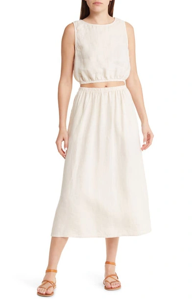 Shop Xirena Lorette A-line Linen Skirt In Wheat