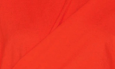 Shop Frame Gathered Organic Cotton T-shirt Dress In Red Orange