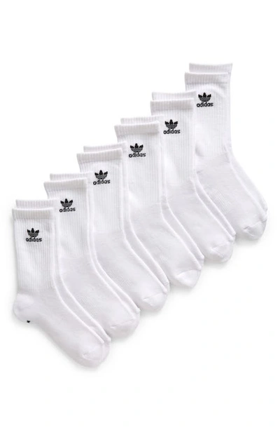 Shop Adidas Originals Originals 6-pack Crew Socks In White