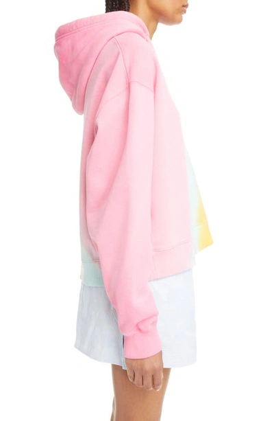 Shop Chloé Dip Dye Cotton Hoodie In 6za-multicolor Pink 1