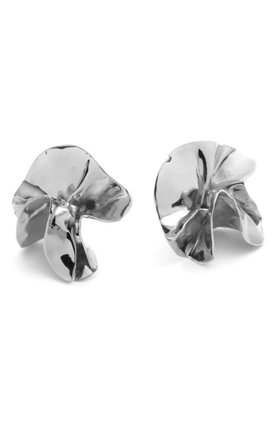 Sterling King Delphinium Stud Earrings In Sterling Silver