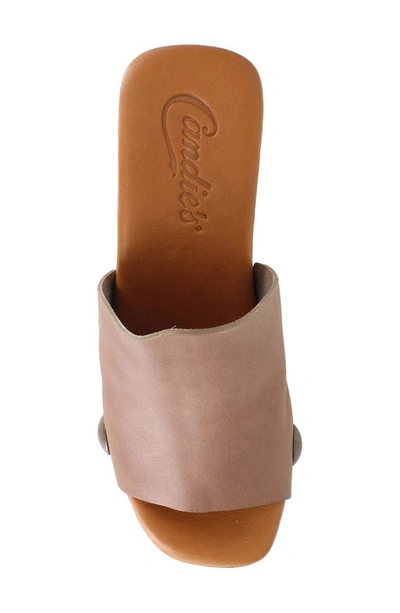 Shop Candies Fatima Platform Slide Sandal In Brown
