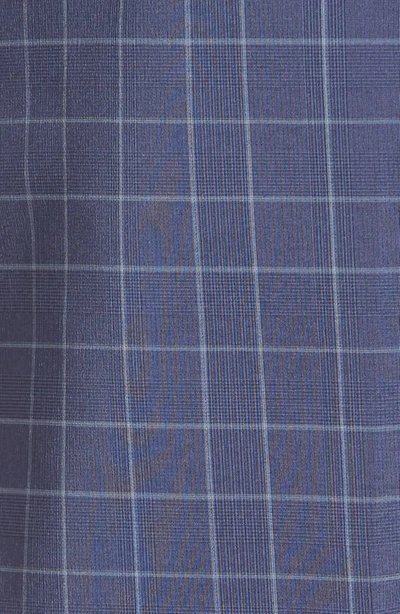 S.w.c Lone Cypress Pebble Beach Plaid Moisture Wicking Golf Shorts In Peacoat