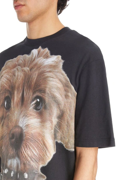 Shop Acne Studios Exford Dog Face Oversize Graphic T-shirt In Faded Black