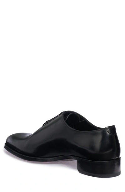 Tom Ford Elkan Whole-cut Glossed-leather Oxford Shoes In Black