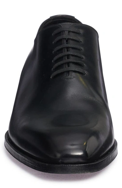 Tom Ford Elkan Whole-cut Glossed-leather Oxford Shoes In Black