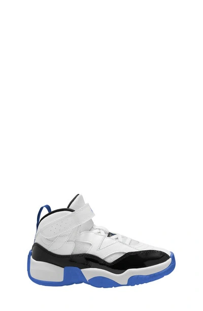 Shop Nike Kids' Jumpman Two Trey Sneaker In White/ Game Royal/ Black