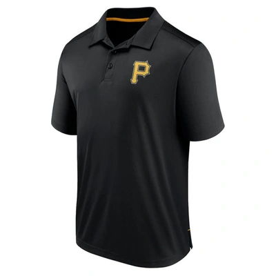 Shop Fanatics Branded  Black Pittsburgh Pirates Fitted Polo