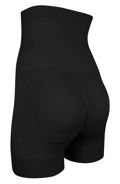 Shop Magic Bodyfashion Booty Boost High Waist Shaper Shorts In Black