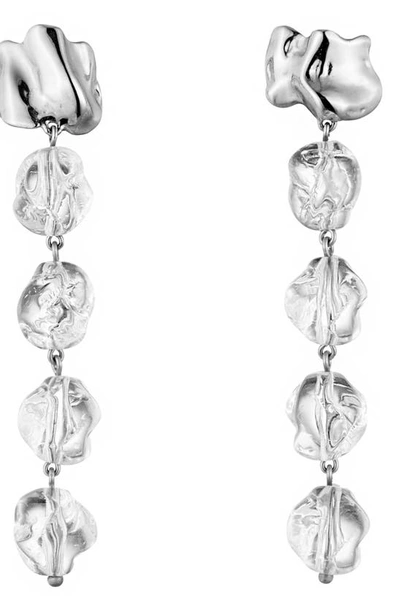 Shop Sterling King Lucite® Drip Earrings In Sterling Silver