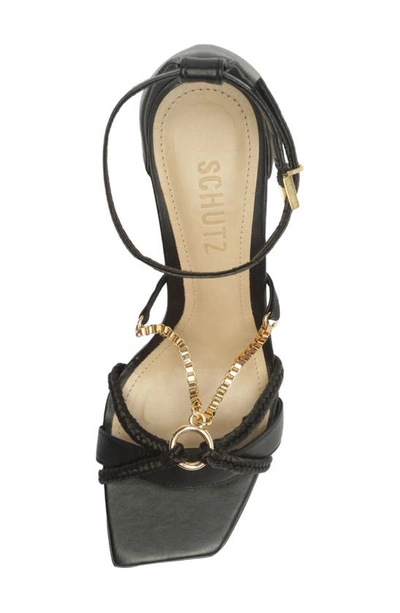 Shop Schutz Sylvie Ankle Strap Sandal In Black