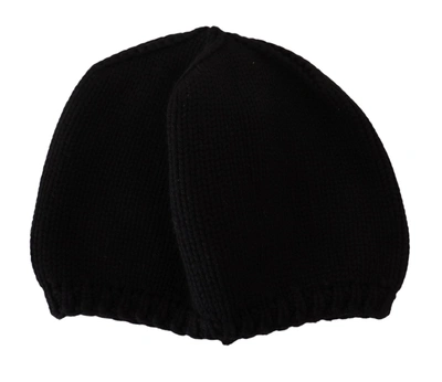 Shop Dolce & Gabbana Black Virgin Wool Knitted Women Winter Beanie Women's Hat