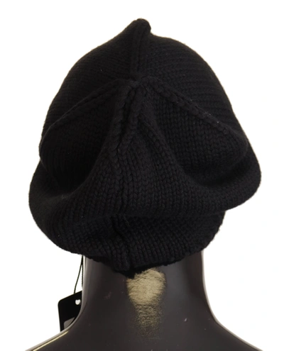 Shop Dolce & Gabbana Black Virgin Wool Knitted Women Winter Beanie Women's Hat