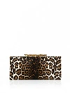 JIMMY CHOO Celeste Leopard-Print Pony Hair Clutch