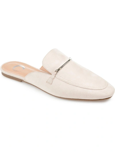 Shop Journee Collection Ameena Womens Faux Suede Slip-on Mules In Beige