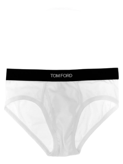 Shop Tom Ford Logo Briefs Underwear, Body In White