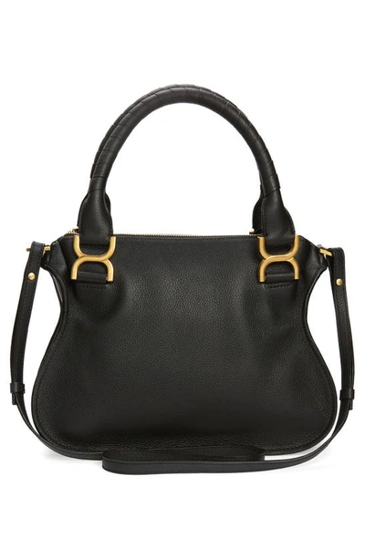 Shop Chloé Small Marcie Leather Satchel In Black