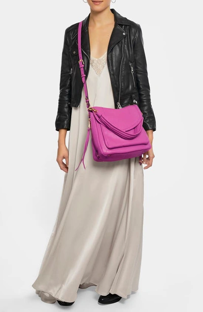 Shop Aimee Kestenberg All For Love Convertible Leather Shoulder Bag In Fuchsia