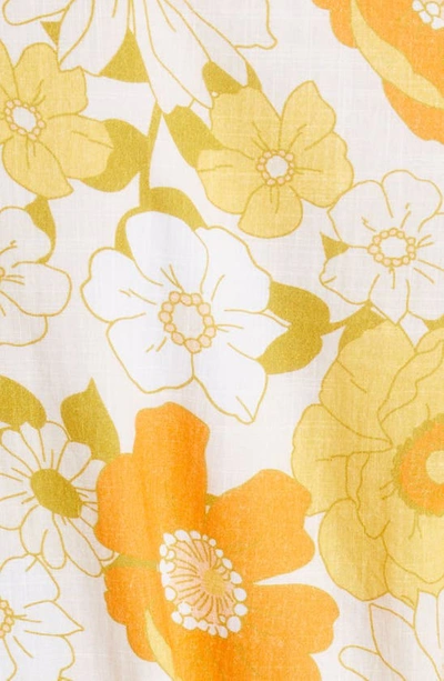 Shop Mille Nan Floral Long Sleeve Cotton Wrap Dress In Retro Floral