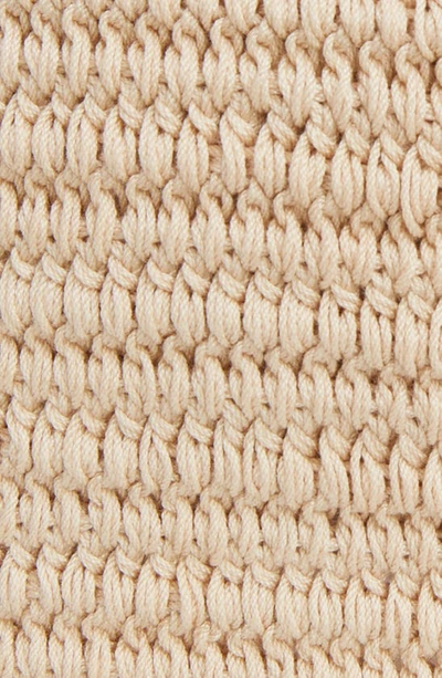 Shop Paco Rabanne Side Fringe Crochet Mini Skirt In P253 Shiny Beige