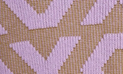 Shop Acne Studios Kozu Sweater In Khaki Beige/ Smoky Purple
