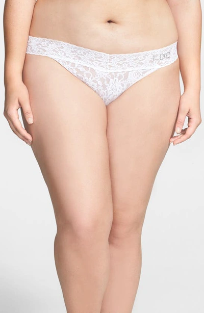 Shop Hanky Panky 'i Do' Swarovski Crystal Regular Rise Thong In White