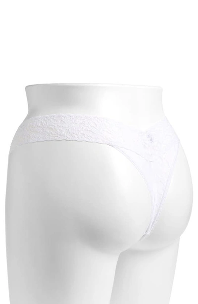 Hanky Panky 'i Do' Swarovski Crystal Regular Rise Thong In White