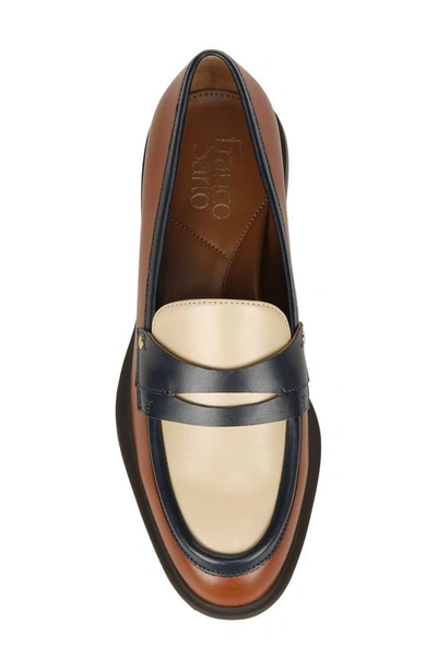 Franco Sarto L-edith2 Womens Comfort Insole Faux Leather Loafers In Bisquit
