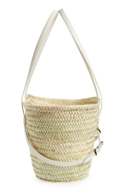Shop Givenchy Small Voyou Straw Basket Shoulder Bag In Ivory