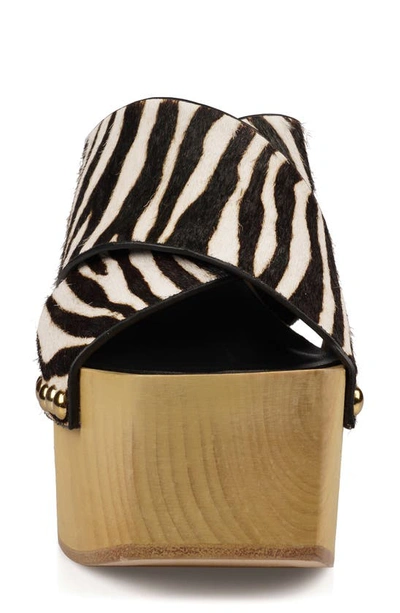Zigi Tabitha Platform Slide Sandal In Zebra Lthr