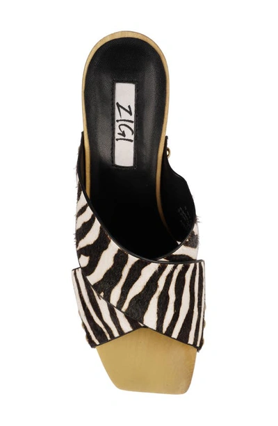 Shop Zigi Tabitha Platform Slide Sandal In Zebra Lthr