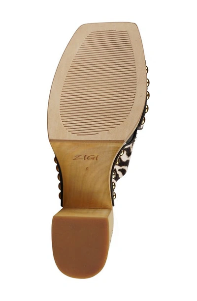 Zigi Tabitha Platform Slide Sandal In Zebra Lthr