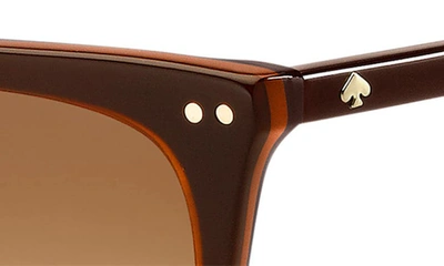 Shop Kate Spade Giana 54mm Gradient Cat Eye Sunglasses In Brown/ Brown Gradient