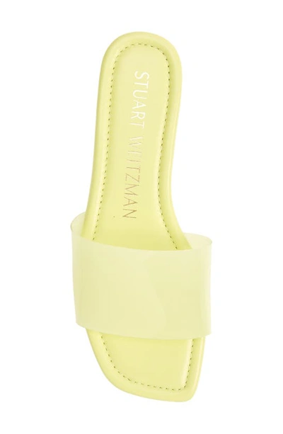 Shop Stuart Weitzman Summer Slide Sandal In Electric Lime