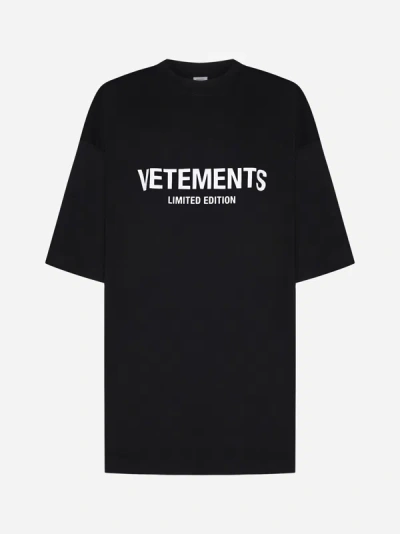 Shop Vetements Limited Edition Cotton Oversized T-shirt In Black