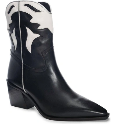 Shop 42 Gold Bartlett Two-tone Western Boot In Black