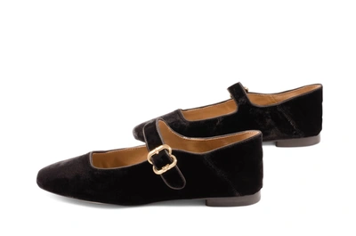 Shop Sam Edelman Michaela Flat Shoes In Black Velvet