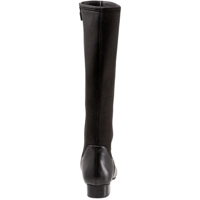 Shop Trotters Misty Womens Leather Tall Knee-high Boots In Black