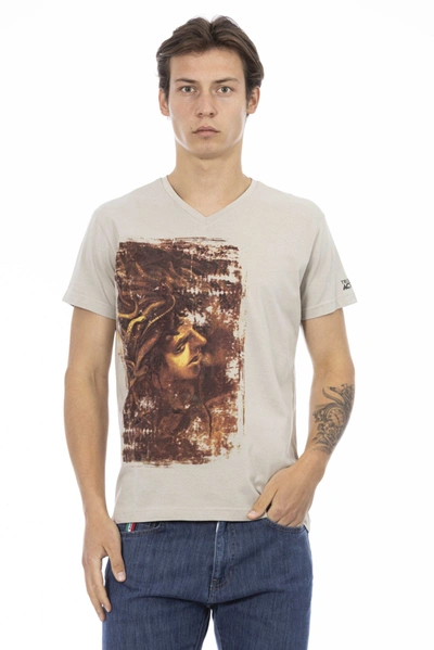 Shop Trussardi Action Beige Cotton Men's T-shirt