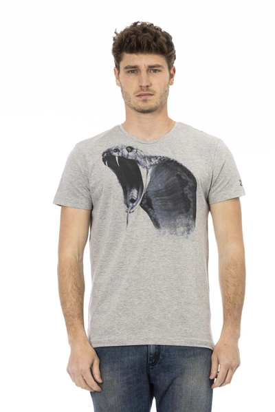 Shop Trussardi Action Gray Cotton Men's T-shirt