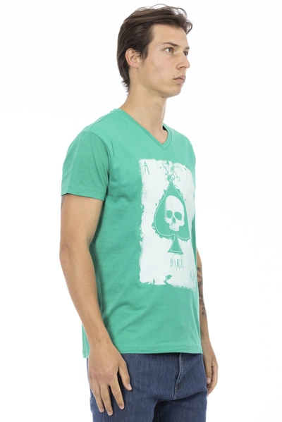Shop Trussardi Action Green Cotton Men's T-shirt