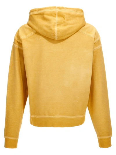 Shop Dsquared2 Cipro Fit Hoodie Sweatshirt Yellow
