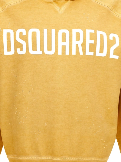 Shop Dsquared2 Cipro Fit Hoodie Sweatshirt Yellow