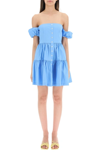Shop Staud Elio Cotton Mini Dress