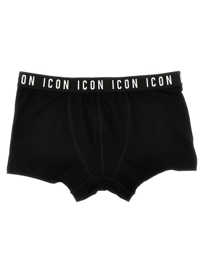 Shop Dsquared2 Logo Boxer Shorts Underwear, Body Black