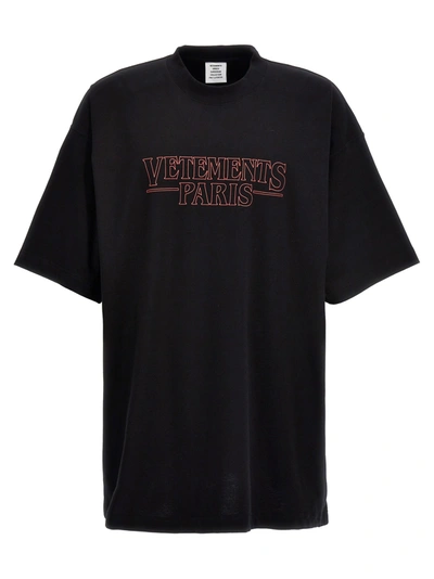 Shop Vetements Logo T-shirt Black