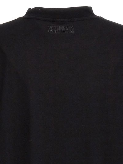 Shop Vetements Logo T-shirt Black