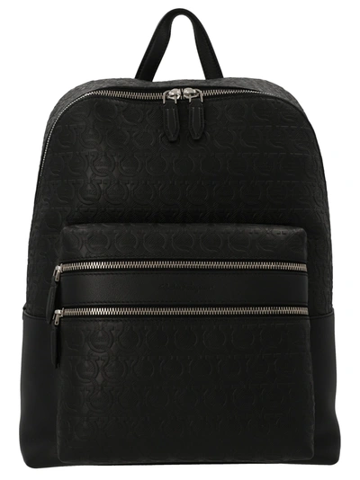 Shop Ferragamo Travel Backpacks Black
